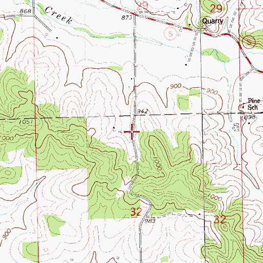 Topographic Map of Larkin Valley Amish School, WI