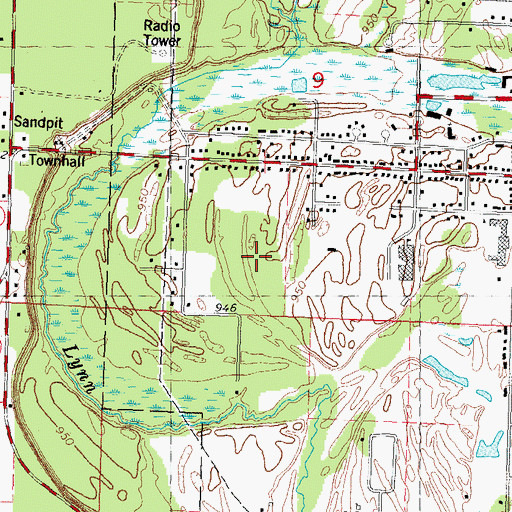 Topographic Map of Alexander Middle School, WI