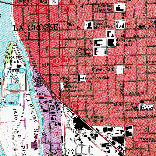 Topographic Map of School of Technology and Arts I, WI