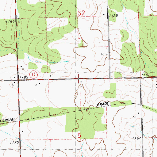 Topographic Map of Pleasant View Amish School, WI