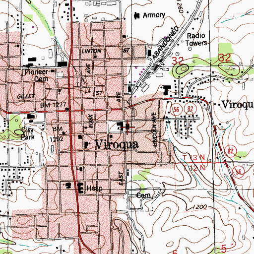 Topographic Map of Youth Initiative High School, WI