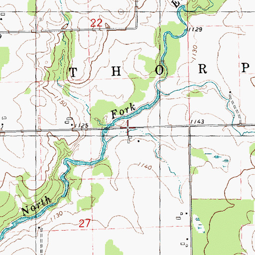 Topographic Map of Pleasant Valley Mennonite School, WI