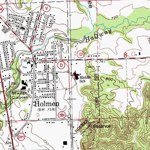 Topographic Map of Viking Elementary School, WI