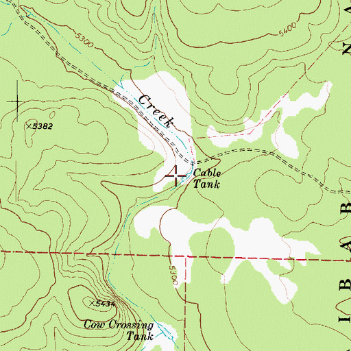 Topographic Map of Cable Tank, AZ