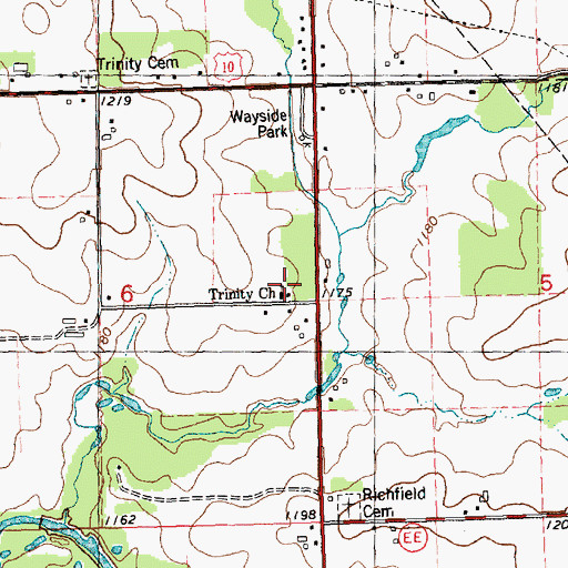 Topographic Map of Trinity Lutheran School, WI