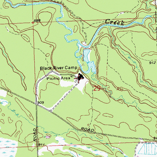 Topographic Map of Black River Correctional Center, WI