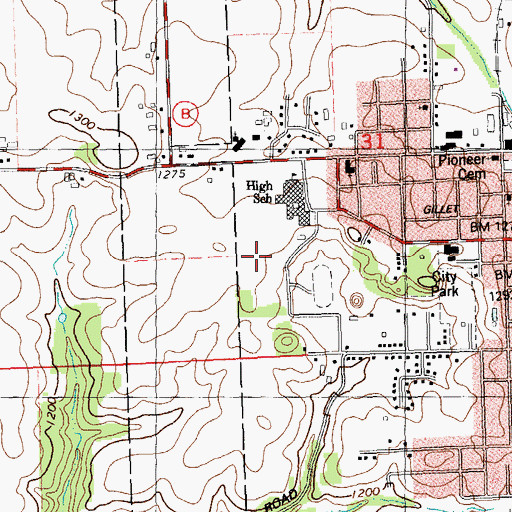 Topographic Map of Viroqua Elementary School, WI
