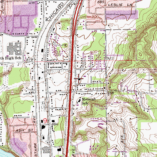 Topographic Map of Bethel Christian School, WI