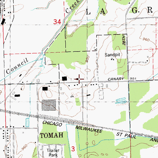 Topographic Map of Robert Kupper Learning Center, WI