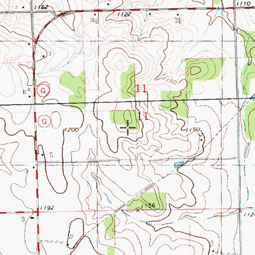 Topographic Map of North Hendren Amish School, WI