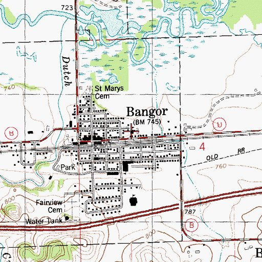 Topographic Map of Saint Paul's Evangelical Lutheran School, WI