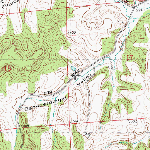 Topographic Map of Sunnyvalley Parochial School, WI