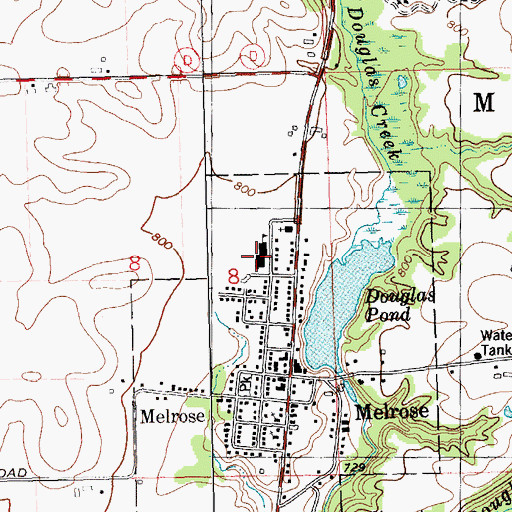 Topographic Map of Melrose Elementary School, WI