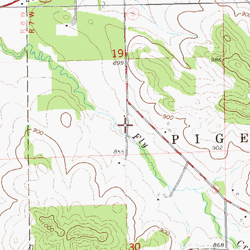 Topographic Map of Fly Creek Amish School, WI