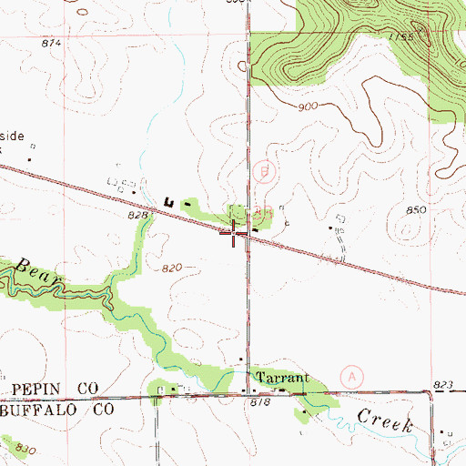Topographic Map of Valley View Amish School, WI