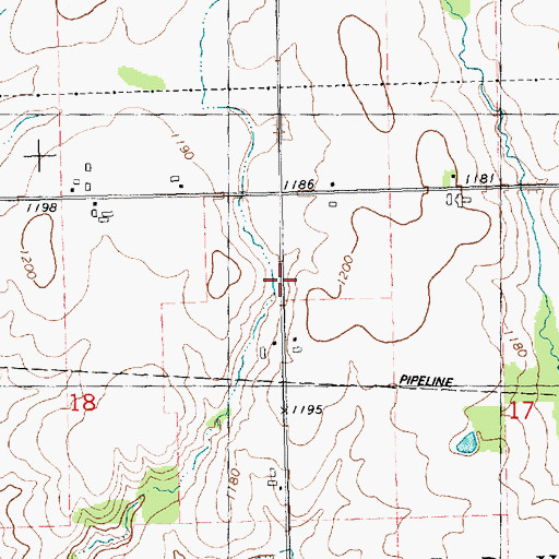 Topographic Map of Bruce Mound Parochial School, WI
