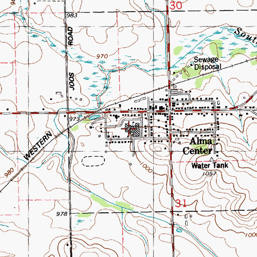 Topographic Map of Lincoln Junior and Senior High School, WI