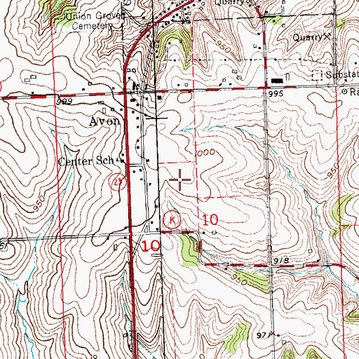 Topographic Map of Darlington Elementary / Middle School, WI
