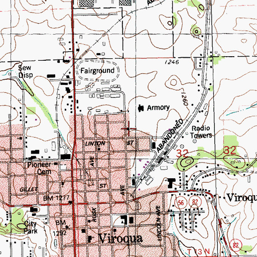 Topographic Map of English Lutheran School, WI