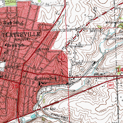 Topographic Map of Neal Wilkins Early Learning Center, WI