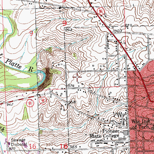 Topographic Map of Westview Elementary School, WI