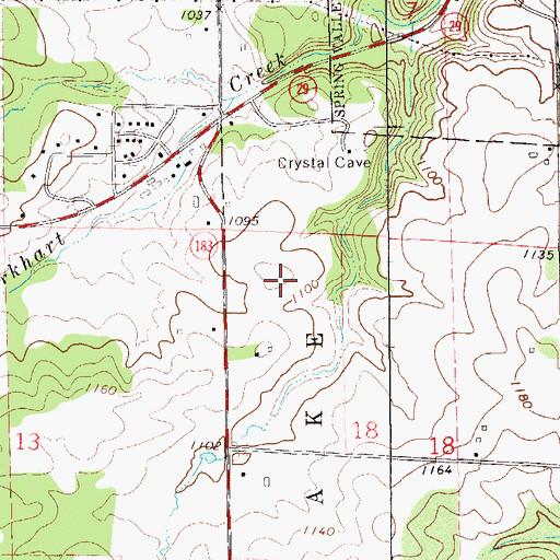 Topographic Map of Spring Valley Middle School, WI