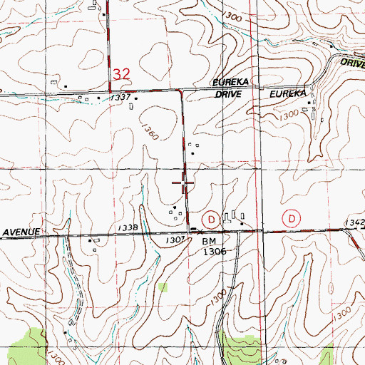 Topographic Map of South Clinton School, WI