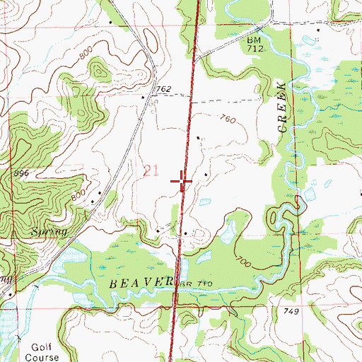 Topographic Map of Berean Christian School, WI