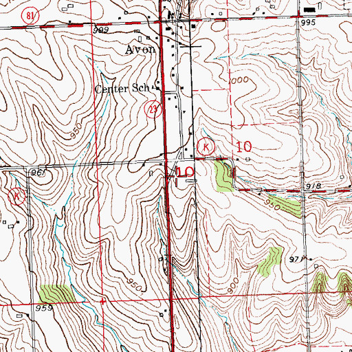 Topographic Map of Cornerstone Christian School, WI