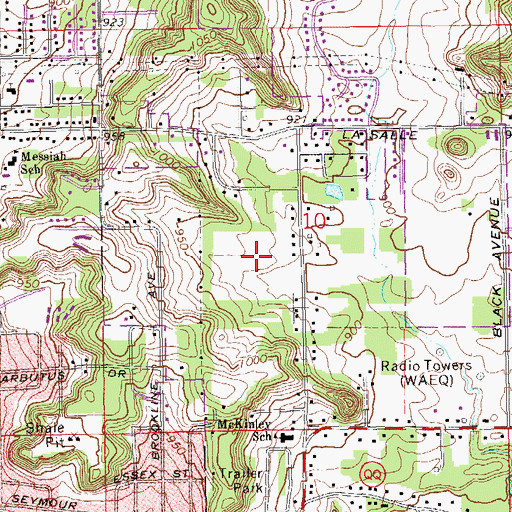 Topographic Map of Northwoods Elementary School, WI