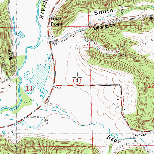 Topographic Map of North Crawford Elementary School, WI