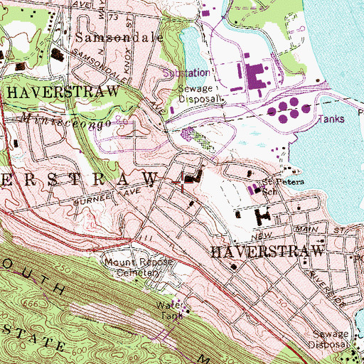 Topographic Map of Haverstraw Fire Department Relief Hose Company 3, NY