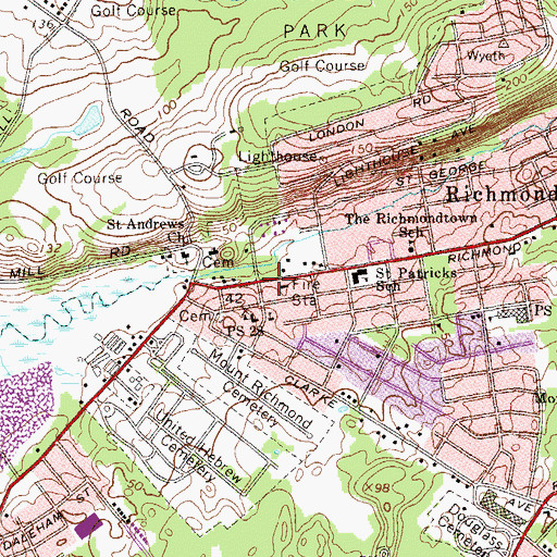 Topographic Map of Richmond Engine Company Number 1, NY
