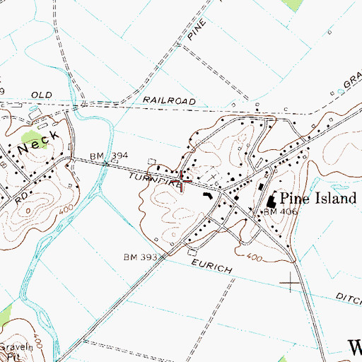 Topographic Map of Pine Island Volunteer Fire Department Pulaski Fire Company, NY