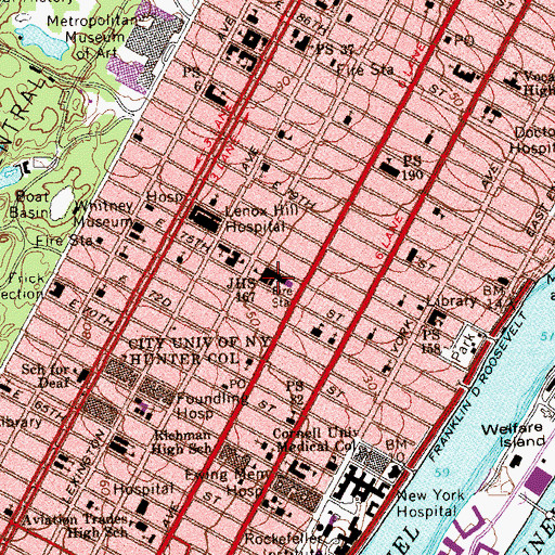 Topographic Map of Fire Department New York Engine 44, NY