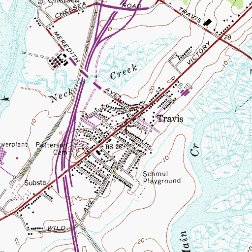 Topographic Map of Oceanic Volunteer Hook and Ladder Company Number 1, NY