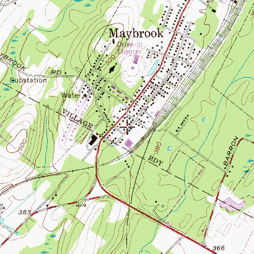 Topographic Map of Maybrook Engine Company 1, NY