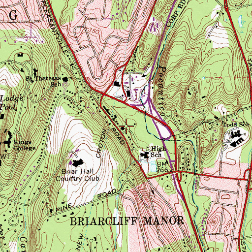 Topographic Map of Briarcliff Manor Fire Department, NY