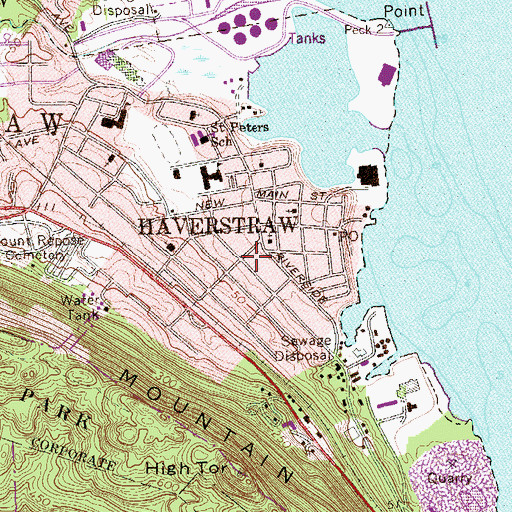 Topographic Map of Haverstraw Fire Department Cosgriff Hose Company 4, NY