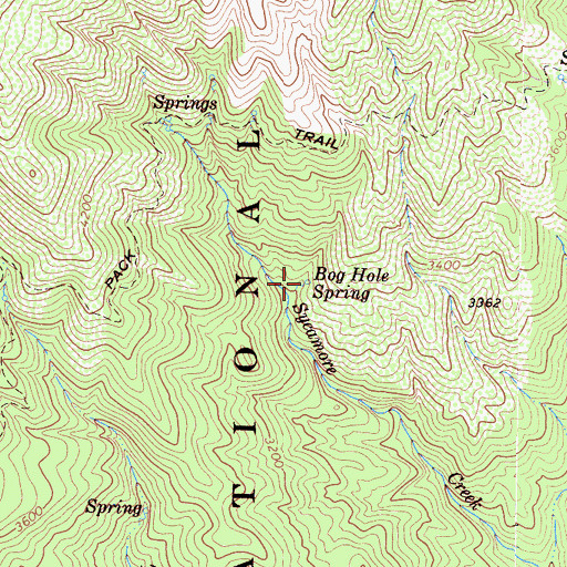 Topographic Map of Hog Hole Spring, CA