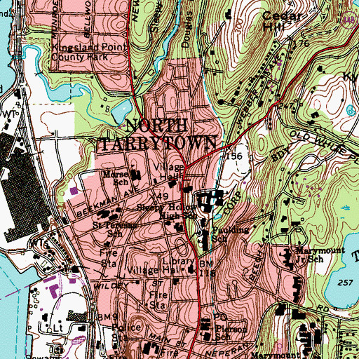 Topographic Map of Sleepy Hollow Fire Department, NY