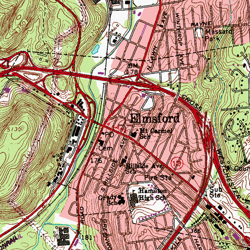 Topographic Map of Live Oak Engine Company 1, NY