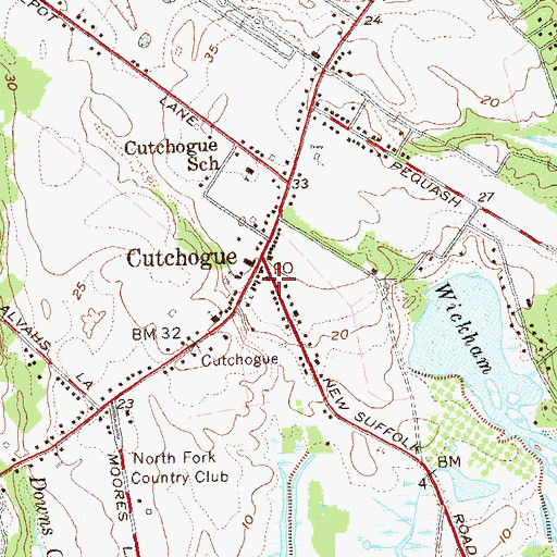 Topographic Map of Cutchogue Fire Department United Fire Company 1, NY