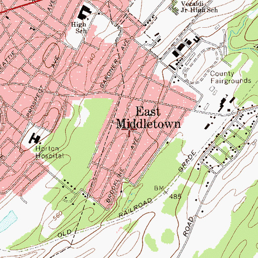 Topographic Map of Mechanicstown Volunteer Fire Department Station 1, NY