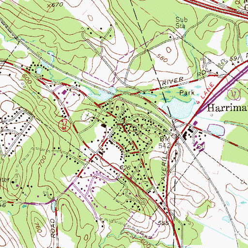 Topographic Map of Harriman Engine Company 1, NY