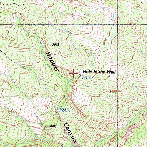 Topographic Map of Hole-in-the-Wall, CA