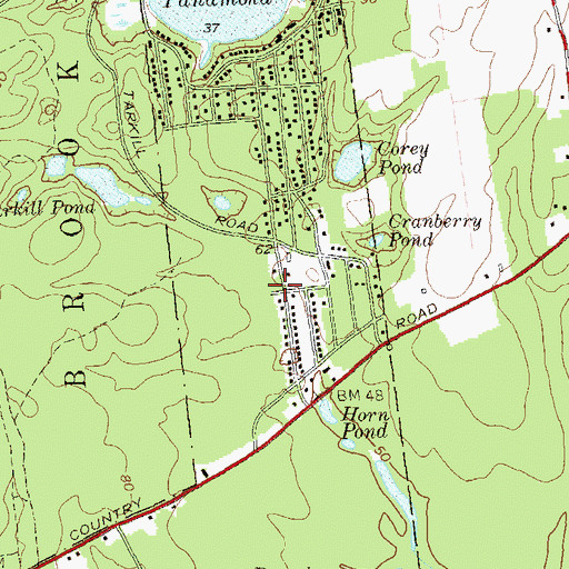 Topographic Map of Ridge Fire Department Station 3, NY