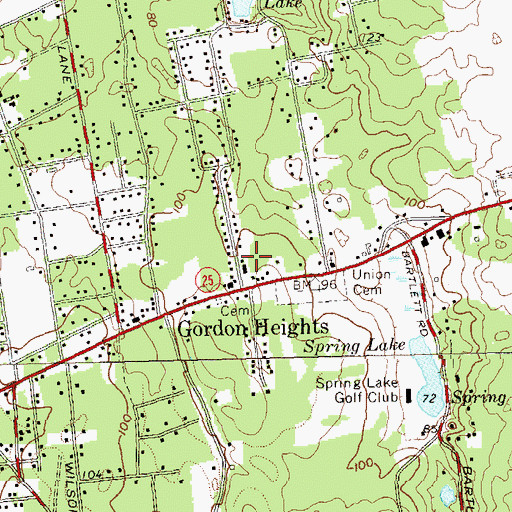 Topographic Map of Middle Island Fire Station, NY