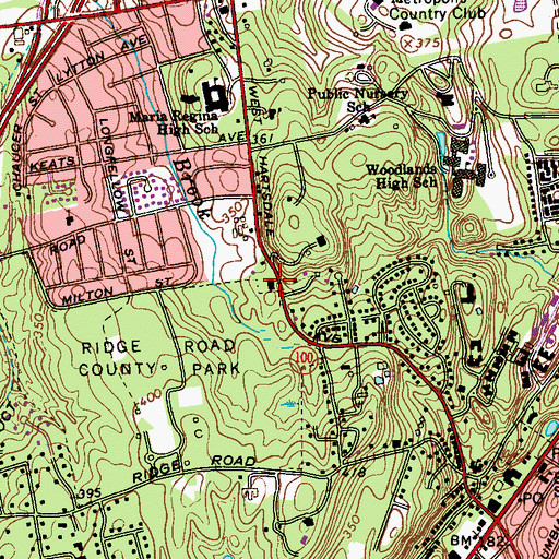 Topographic Map of Hartsdale Fire Department, NY