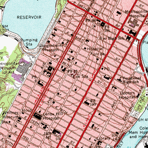 Topographic Map of Fire Department New York Engine 22 Ladder 13 Battalion 10, NY